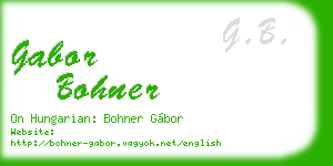 gabor bohner business card